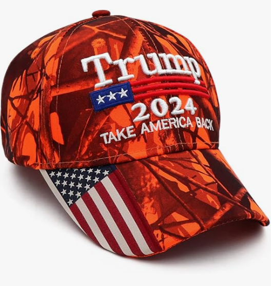 Trump 2024 Hat Donald Trump Hat Take America Back MAGA USA Embroidery Adjustable Baseball Cap--Chili