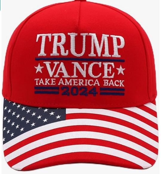 Trump Vance 2024 Hat Keep America Great Take America Back Hat -- Red